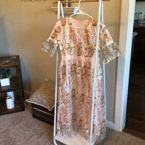 Floral Mesh Dress